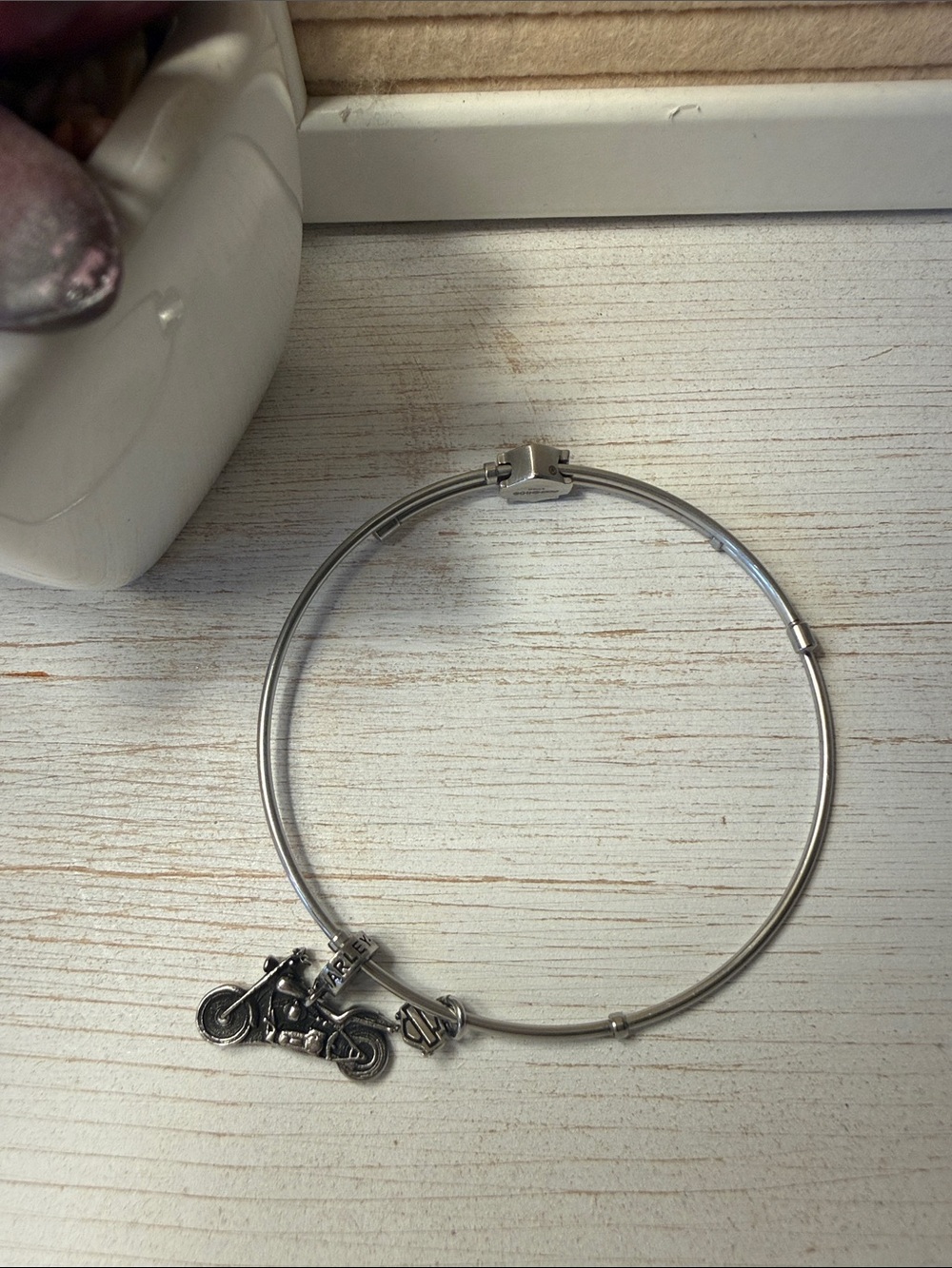 🖤 Harley-Davidson Cable Motorcycle Charm Bracelet